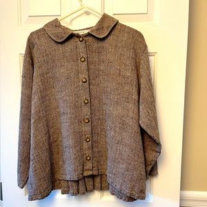 Aly Wear small brown tweed jacket